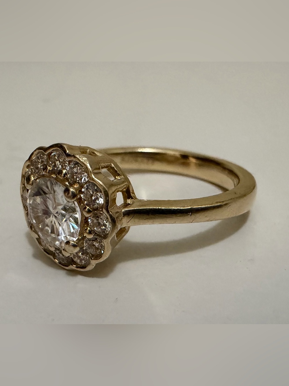 14K Yellow Gold Approx 1.25CTW VS1 VS2 Diamond Engagement Ring By Benati